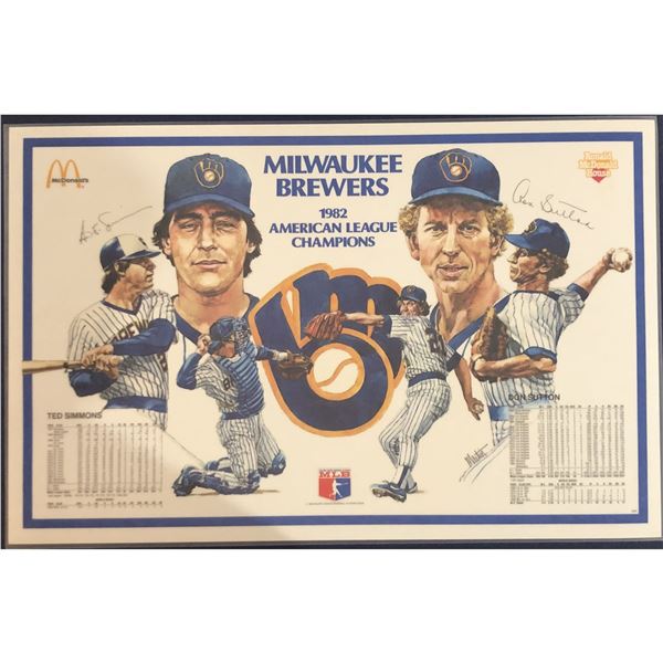 1983 McDONALD'S MILWAUKEE BREWERS PLACEMAT