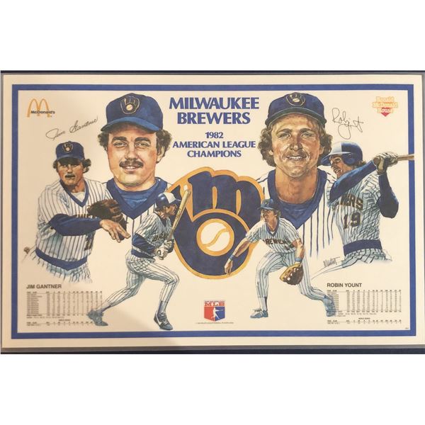 1983 McDONALD'S MILWAUKEE BREWERS PLACEMAT