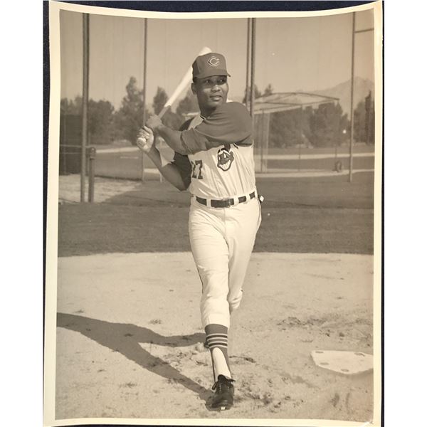 CLEVELAND INDIANS PUBLICITY GLOSSY - LEON WAGNER