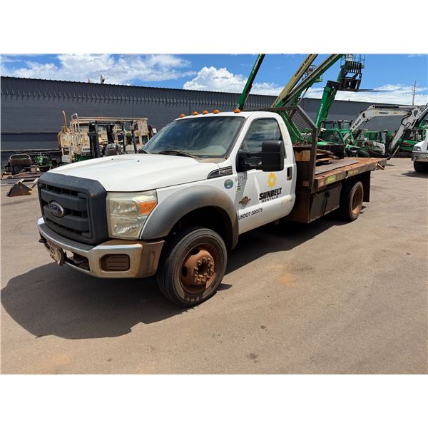 (867543) 2015 Ford F450 Stakebed Truck 12', 99420 Miles, Lic. 689TBG  (Starts & Runs - See Video)