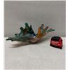 Image 2 : Art Glass Teal & Orange Centerpiece Bowl 20" x 7"H