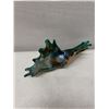 Image 3 : Art Glass Teal & Orange Centerpiece Bowl 20" x 7"H