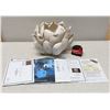 Image 2 : Lotus Sculptural Lighting Centerpiece by Artist Lilach Lotan w/ COA 16" Dia, 9"H