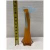 Image 10 : Blown Art Glass Trumpet Vase w/ "12" Mark, 6" Dia, 12"H