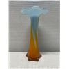 Image 3 : Blown Art Glass Trumpet Vase w/ "12" Mark, 6" Dia, 12"H