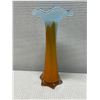 Image 6 : Blown Art Glass Trumpet Vase w/ "12" Mark, 6" Dia, 12"H