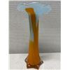 Image 7 : Blown Art Glass Trumpet Vase w/ "12" Mark, 6" Dia, 12"H
