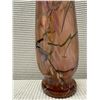 Image 6 : Blown Abstract Art Glass Vase Signed by Artist 2.5" Dia, 16"H