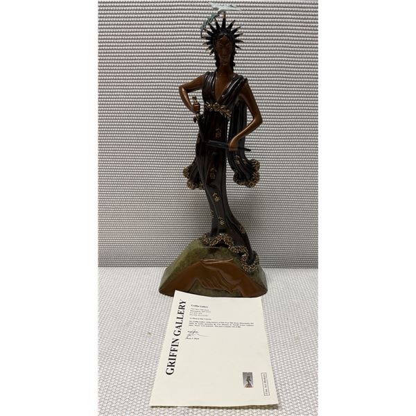 Romain de Tirtoff Bronze Peace Sculpture by Artist Erte 423/500 with COA 10" x 25"H