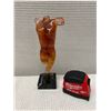 Image 2 : Glass Torso Figure Sculpture on Stone Base 3" x 10"H (Detaches from Base)