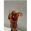 Image 3 : Glass Torso Figure Sculpture on Stone Base 3" x 10"H (Detaches from Base)
