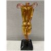 Image 7 : Glass Torso Figure Sculpture on Stone Base 3" x 10"H (Detaches from Base)