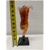Image 9 : Glass Torso Figure Sculpture on Stone Base 3" x 10"H (Detaches from Base)