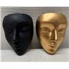 Image 1 : Qty 2 Bossa Linda Calma Face Wall Mount Art Planters 5" x 6"