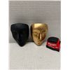 Image 2 : Qty 2 Bossa Linda Calma Face Wall Mount Art Planters 5" x 6"