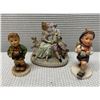Image 1 : Qty 3 Figurines: Goebel Trumpet Boy & Little Scholar w/ Courting Couple Made in Occupied Japan, Misc