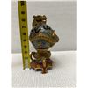 Image 11 : Chinese Cloisonne Bronze Gilt Dragon Ball 2-Section Incense Burner w/ Xuande Reign Mark 5" Dia, 9"H