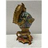 Image 4 : Chinese Cloisonne Bronze Gilt Dragon Ball 2-Section Incense Burner w/ Xuande Reign Mark 5" Dia, 9"H