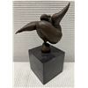 Image 1 : Modernist Sculpture of Curvaceous Figure Balancing on a Sphere on Square Base 4" x 9"H