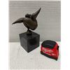 Image 2 : Modernist Sculpture of Curvaceous Figure Balancing on a Sphere on Square Base 4" x 9"H