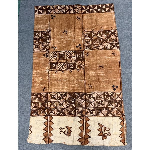 Polynesian Tapa Bark Cloth 78" x 46"