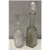 Image 1 : Qty 2 Cut Glass Decanters w/ Stoppers, Misc Sizes