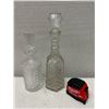 Image 2 : Qty 2 Cut Glass Decanters w/ Stoppers, Misc Sizes