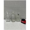 Image 2 : Qty 3 Cut Glass Decanters w/ Stoppers, Misc Sizes