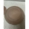 Image 4 : Art Deco Woman w/ Dog Glass Pink Powder Jar w/ Lid 4.5" Dia, 4.25"H