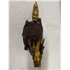 Image 6 : Asian Heavy Bronze (?) & Gilt Feng Shui Dragon Turtle Sculpture w/ Maker's Mark 10" x 6.5"H