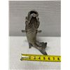 Image 10 : Asian Metal Dragon-Fish Feng Shui 2-Section Incense Burner Sculpture 6" x 8"H