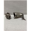 Image 5 : Asian Metal Dragon-Fish Feng Shui 2-Section Incense Burner Sculpture 6" x 8"H