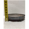Image 12 : Reed & Barton Silverplate on Copper Footed Tray w/ Pierced Gallery, England 12" Dia, 2"H