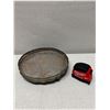 Image 2 : Reed & Barton Silverplate on Copper Footed Tray w/ Pierced Gallery, England 12" Dia, 2"H
