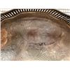 Image 4 : Reed & Barton Silverplate on Copper Footed Tray w/ Pierced Gallery, England 12" Dia, 2"H