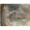 Image 5 : Reed & Barton Silverplate on Copper Footed Tray w/ Pierced Gallery, England 12" Dia, 2"H