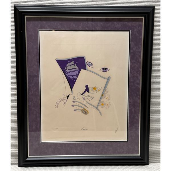 Gemini Serigraph Artwork by Artist Erte Numbered 28/350,  30.5" x 37" Framed