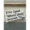 Image 15 : Nature's Vanity Serigraph Artwork by Signed Artist Erte Numbered 50/300,  30" x 38.5" Framed