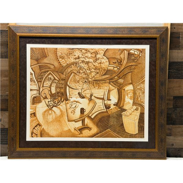 Illumination Artwork by Artist Fernando Casas 1991 Numbered 2/125, 49" x 41" Framed