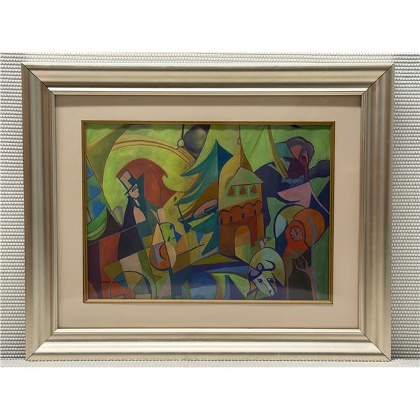 Abstract Artwork Signed Max Ernst w/ COA 29.5" x 24" Framed