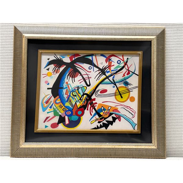 Abstract Artwork by Artist Wassily Kandinsky w/ COA 27" x 23" Framed