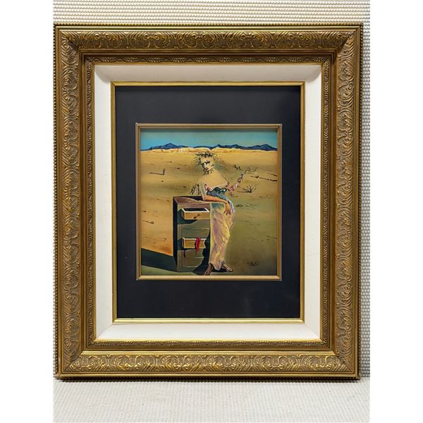 Untitled Artwork Watercolor on Paper by Artist Salvador Dali w/ COA 25" x 29" Framed