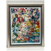Image 1 : Restaurant Scene Artwork Signed by Artist LeRoy Neiman 28" x 34" Framed