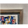 Image 6 : Restaurant Scene Artwork Signed by Artist LeRoy Neiman 28" x 34" Framed