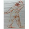 Image 2 : Male Figure w/ Knife by Artist Botero '89, 25" x 30.5" Framed
