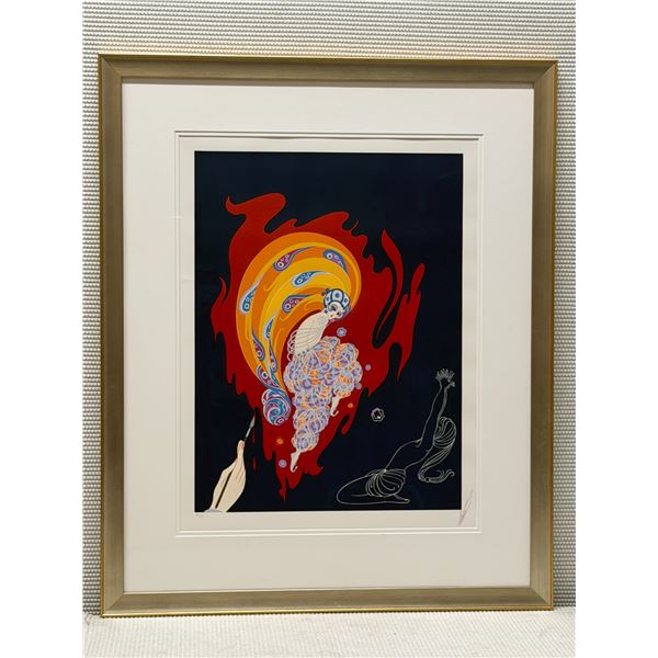Oriental Tale Serigraph by Artist Erte 1987 Numbered 49/300, 30" x 36" Framed