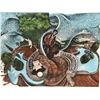 Image 2 : Puentes Artwork by Artist Fernando Casas 1991 Numbered 89/100, 35" x 28" Framed