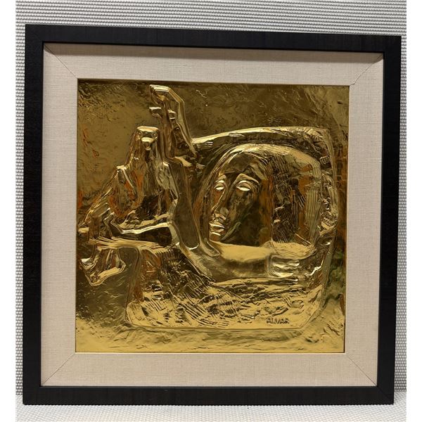 La Paloma Bronze Relief Artwork by Artist Sunol Alvar Numbered 7/250 w/ COA 31" x 31" Framed