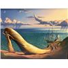 Image 2 : Princess Cinderella Giclee on Canvas by Artist Vladimir Kush Numbered 20/325 w/ COA 33" x 27" Framed