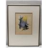 Image 1 : Agressives Schwarz Abstract Artwork by Artist U. Sejer-Hanson (?) 20" x 26" Framed